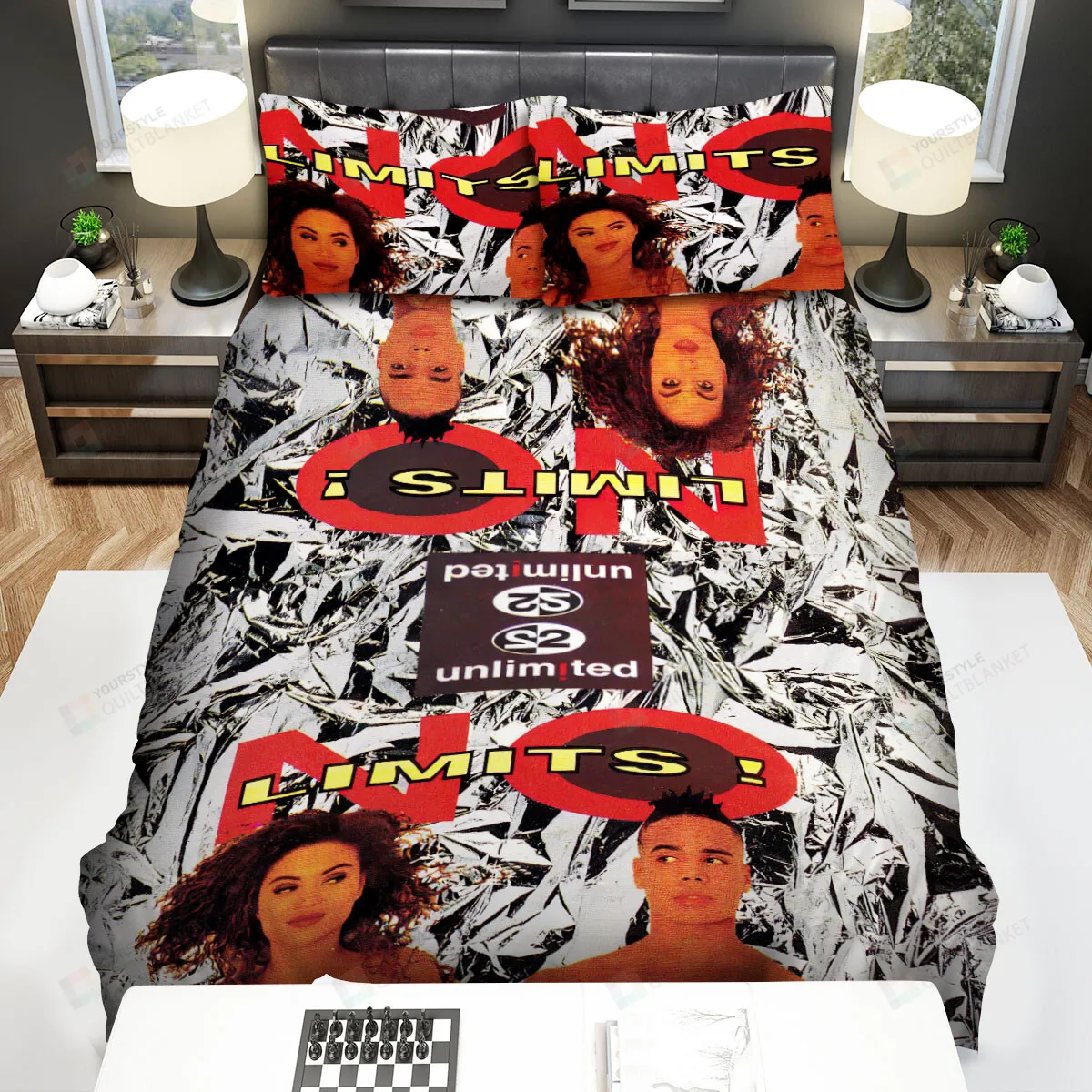 2 Unlimited Slipped Bed Sheets Spread Comforter Duvet Cover Bedding Sets