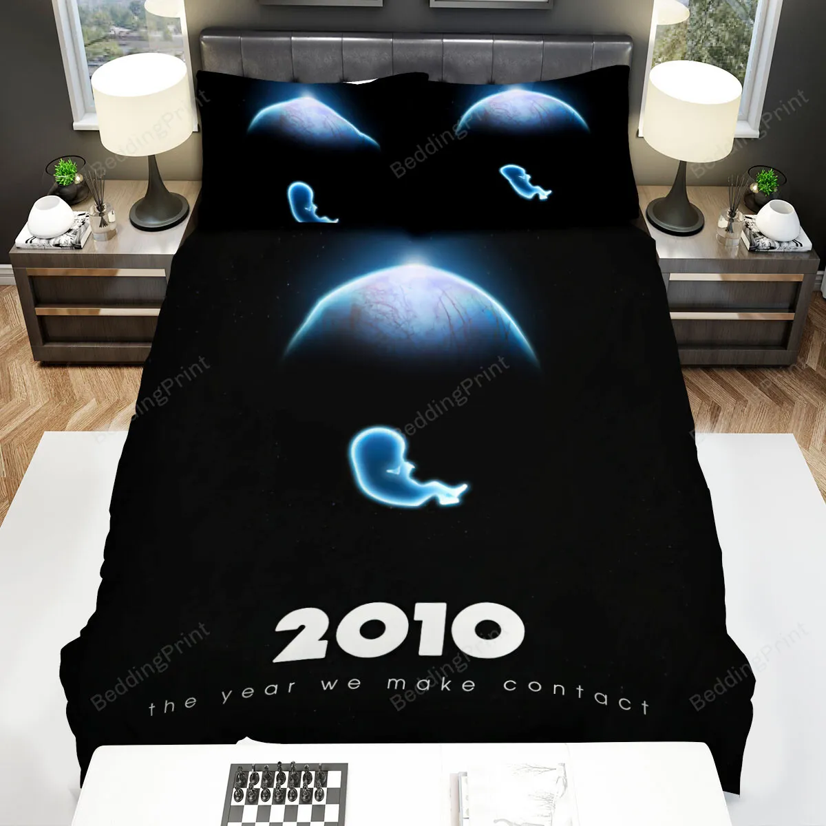 2010 The Year We Make Contact Fetus Bed Sheets Spread Comforter Duvet Cover Bedding Sets