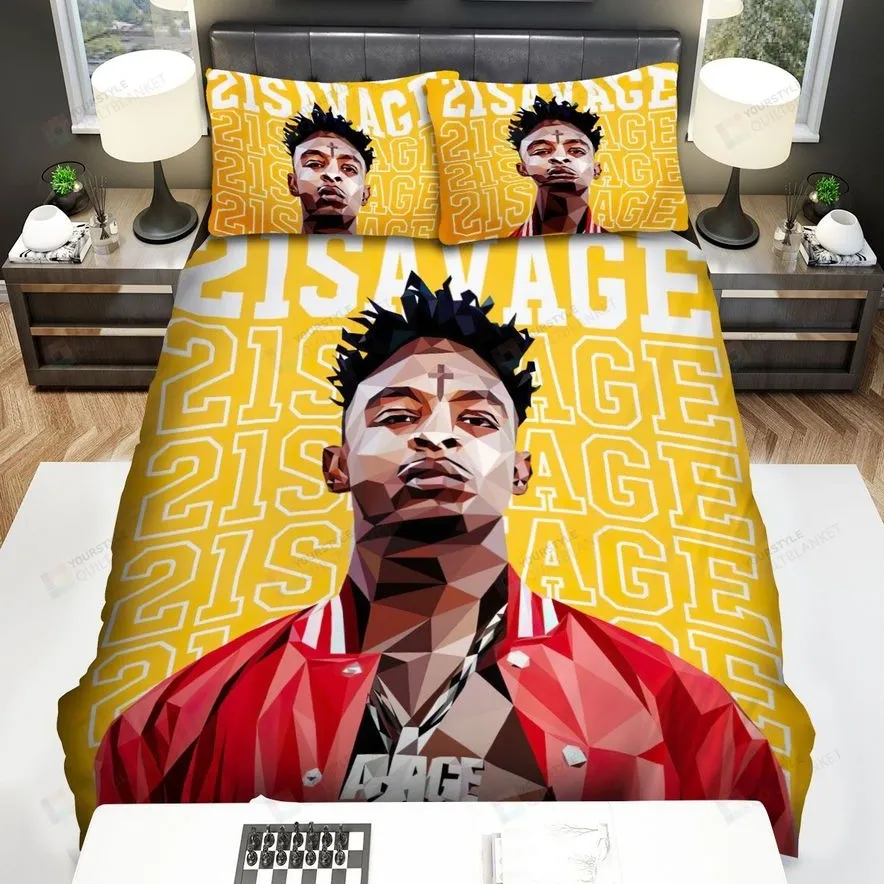 21 Savage Abstract Art Bed Sheets Spread Comforter Duvet Cover Bedding Sets
