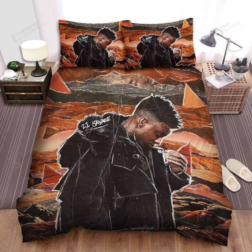 21 Savage In Black Abstract Art Bed Sheets Spread Comforter Duvet Cover Bedding Sets