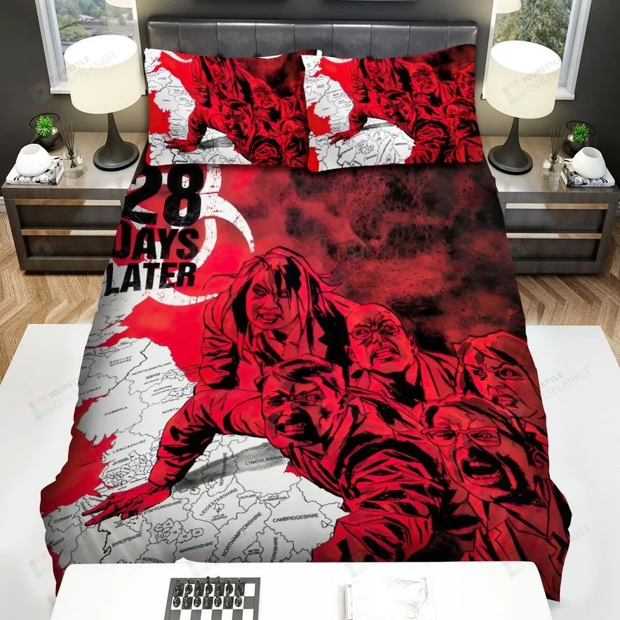 28 Days Later Movie Angry Photo Bed Sheets Spread Comforter Duvet Cover Bedding Sets