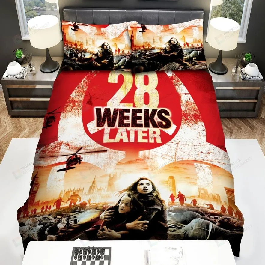 28 Weeks Later Movie Poster 2 Bed Sheets Spread Comforter Duvet Cover Bedding Sets