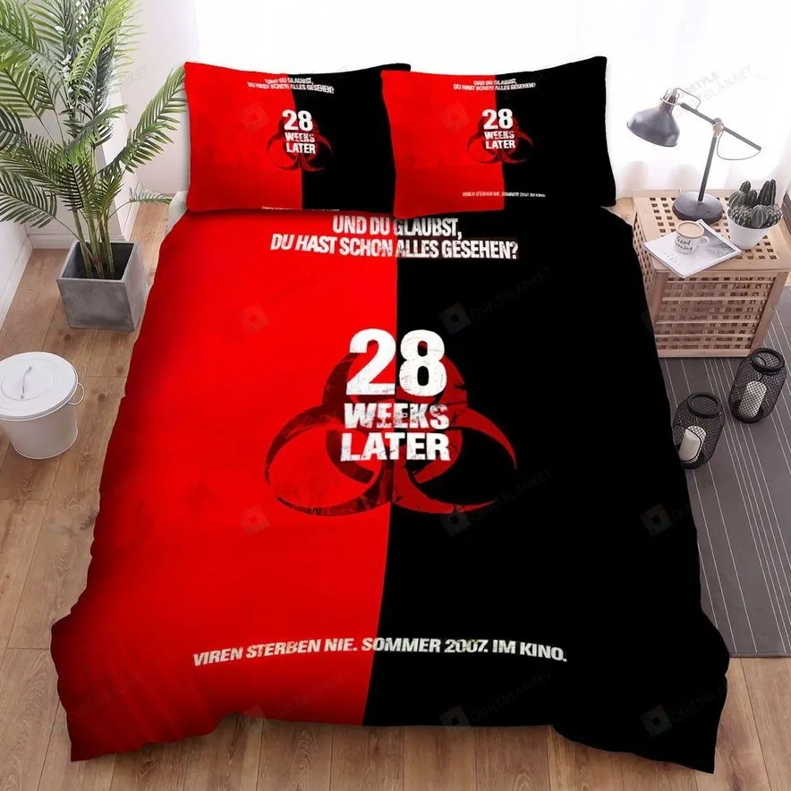 28 Weeks Later Movie Poster 4 Bed Sheets Spread Comforter Duvet Cover Bedding Sets