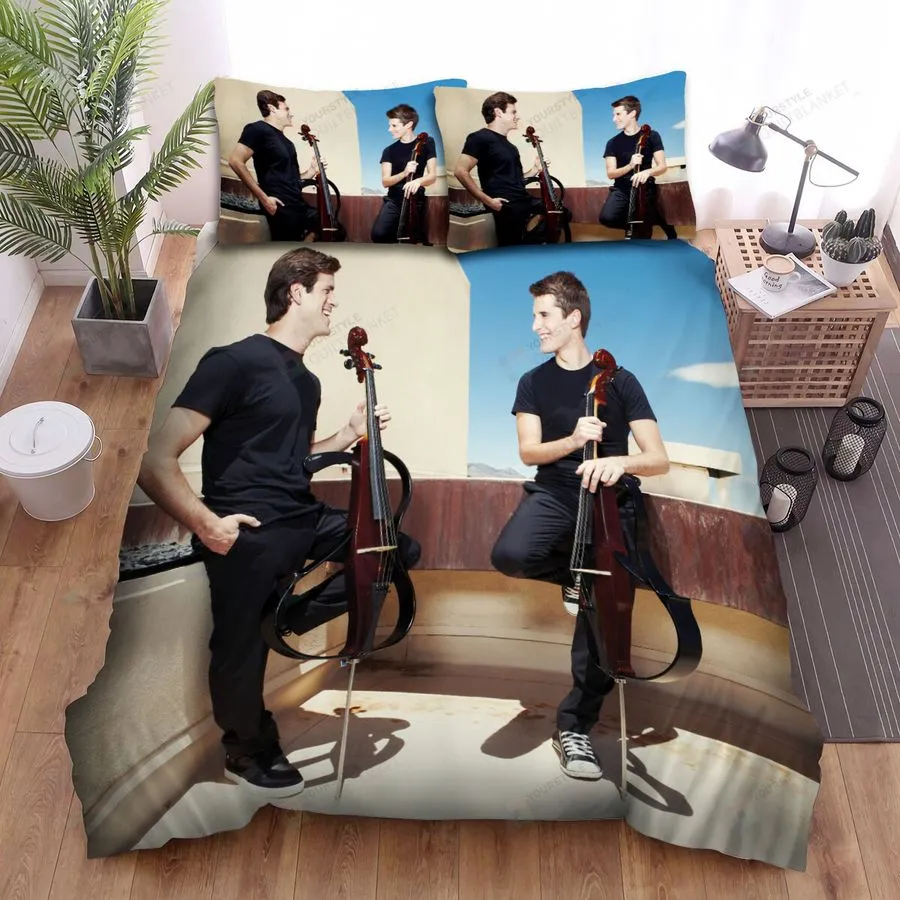 2Cellos Outside Photo Bed Sheets Spread Comforter Duvet Cover Bedding Sets