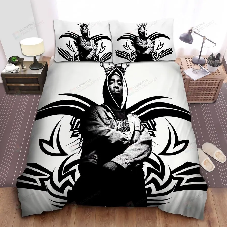 2Pac Black And White Bed Sheets Spread Comforter Duvet Cover Bedding Sets
