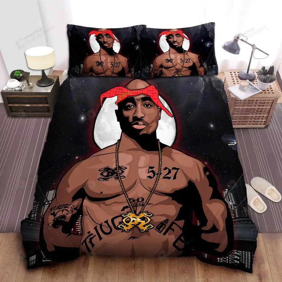 2Pac Moon Bed Sheets Spread Comforter Duvet Cover Bedding Sets