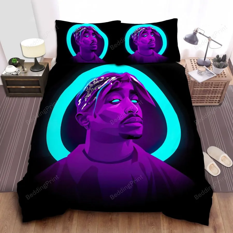 2Pac Neon Bed Sheets Duvet Cover Bedding Sets