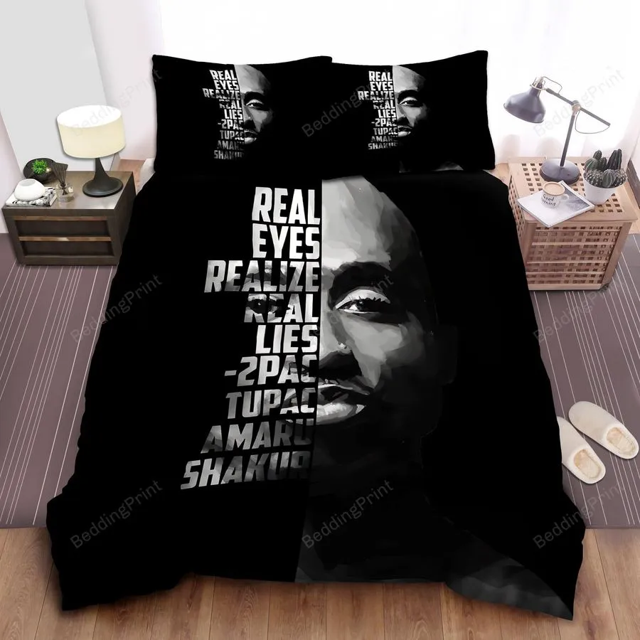 2Pac Real Eyes Realize Real Lies Tupac Bed Sheets Duvet Cover Bedding Sets