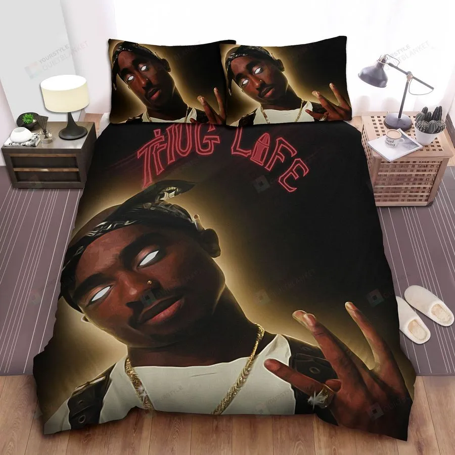 2Pac Thug Life Bed Sheets Spread Comforter Duvet Cover Bedding Sets