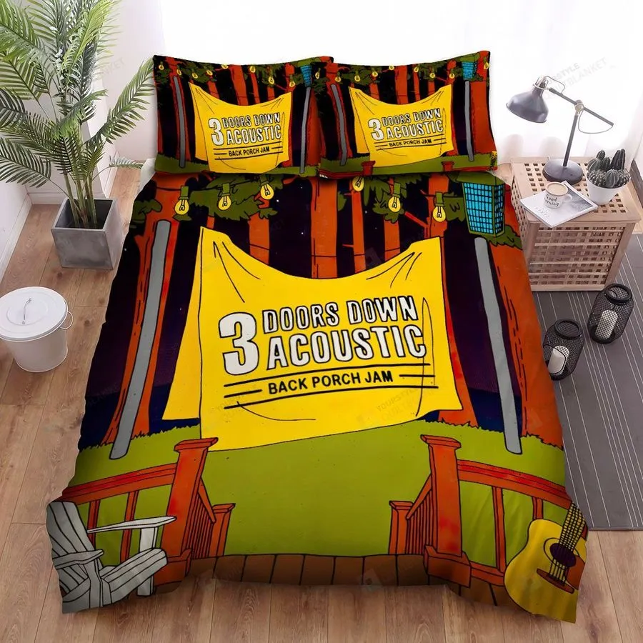 3 Doors Down Album Acoustic Back Porch Jam Bed Sheets Spread Comforter Duvet Cover Bedding Sets