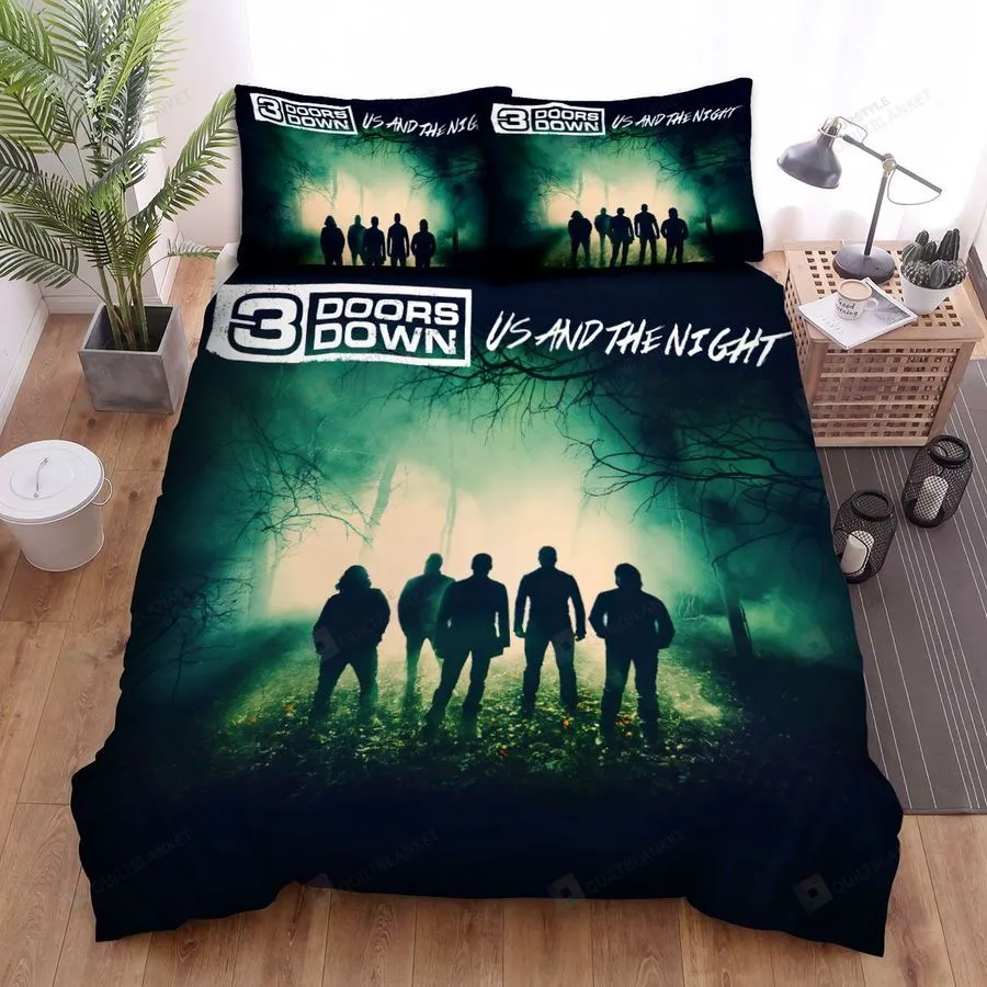 3 Doors Down Album Us And The Night Bed Sheets Spread Comforter Duvet Cover Bedding Sets