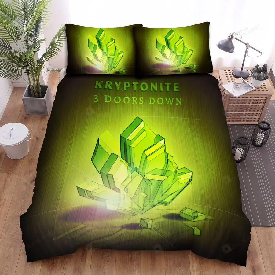 3 Doors Down Kryptonite Bed Sheets Spread Comforter Duvet Cover Bedding Sets