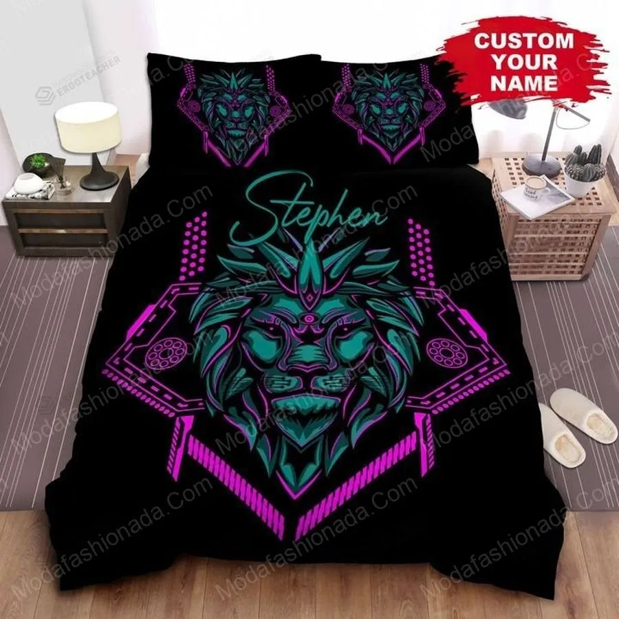3 Eyes Lion Art Custom Name Lion Animal 1 Bedding Set  Duvet Cover  3D New Luxury  Twin Full Queen King Size Comforter Cover
