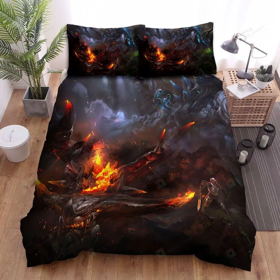 3 Forms Of Dragon Knight Bed Sheets Spread Comforter Duvet Cover Bedding Sets