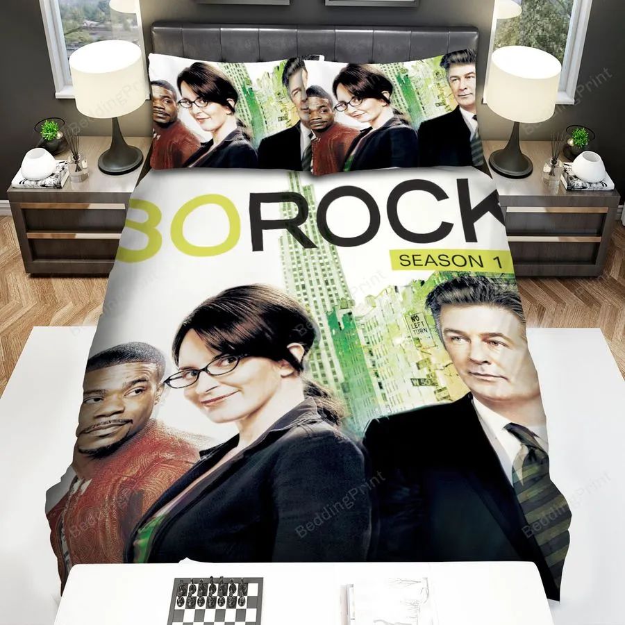 30 Rock (20062013) Season One Movie Poster Bed Sheets Spread Comforter Duvet Cover Bedding Sets
