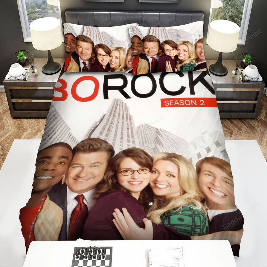 30 Rock (20062013) Season Two Movie Poster Bed Sheets Spread Comforter Duvet Cover Bedding Sets