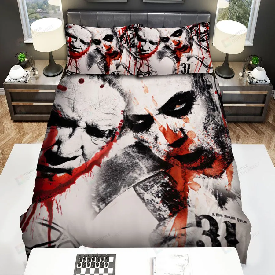 31 (2016) Blood Faces Artwork Bed Sheets Spread Comforter Duvet Cover Bedding Sets