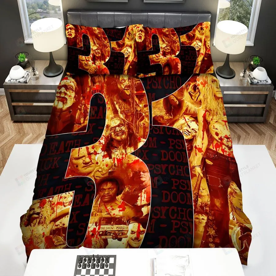 31 (2016) Welcome To Hell Movie Poster Bed Sheets Spread Comforter Duvet Cover Bedding Sets
