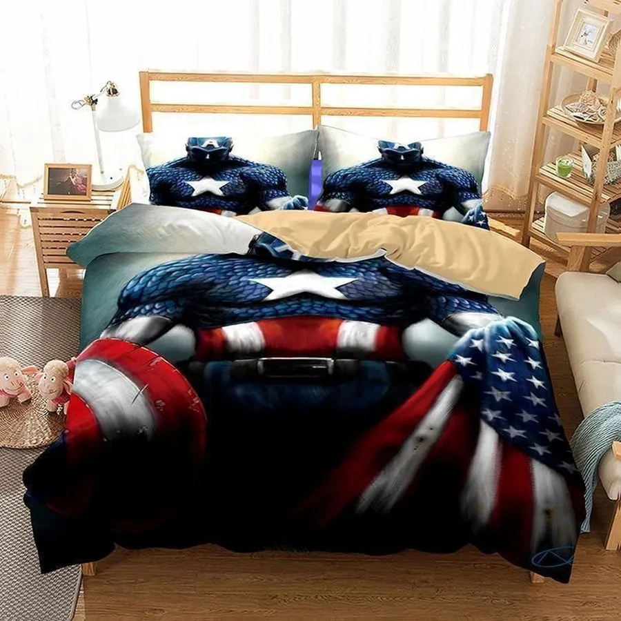 3D Art Avengers 3 Captain America Patterns Tevensteve' Rogerss 3D Customize Bedding Set Duvet Cover  Pillow Cases