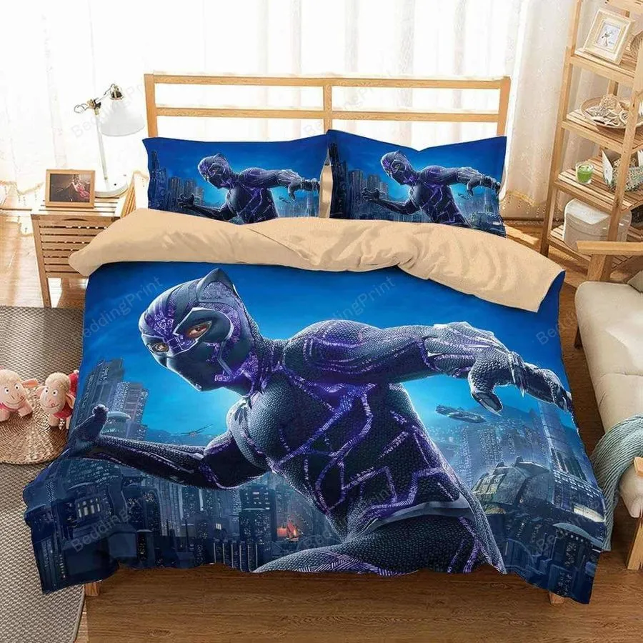 3D Black Panther Marvel American Superhero Bedding Set (Duvet Cover &Amp Pillow Cases)
