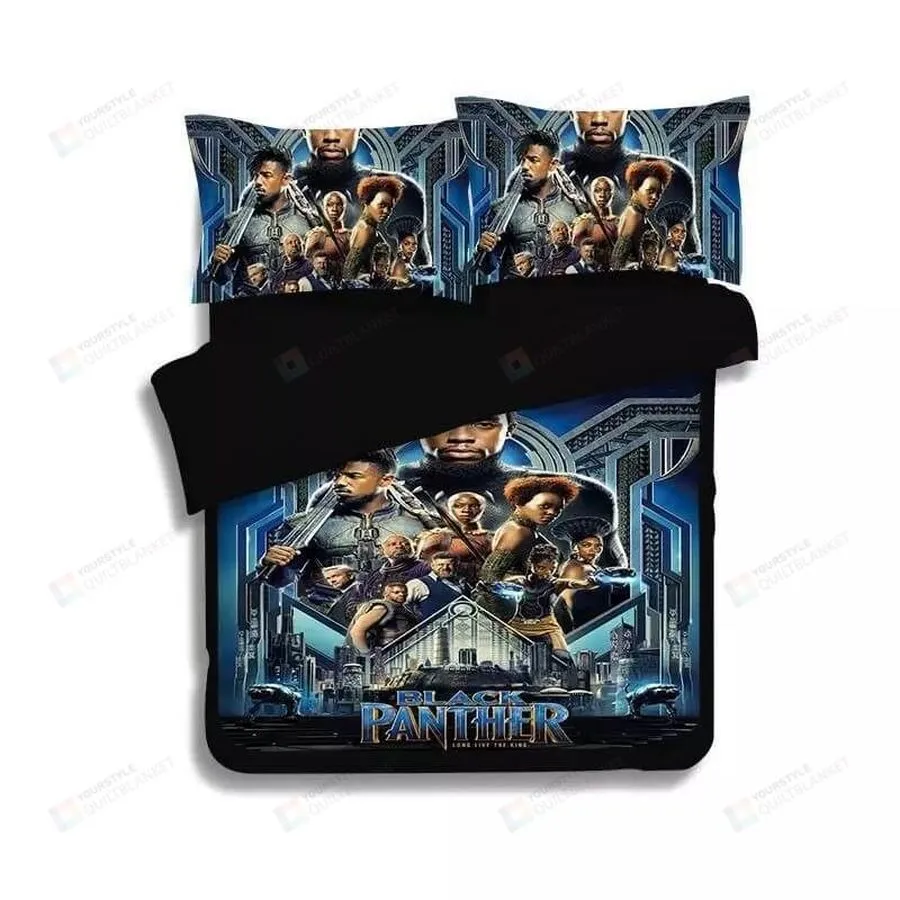 3D Black Panther Marvel American Superhero Film Bedding Set (Duvet Cover &Amp Pillow Cases)