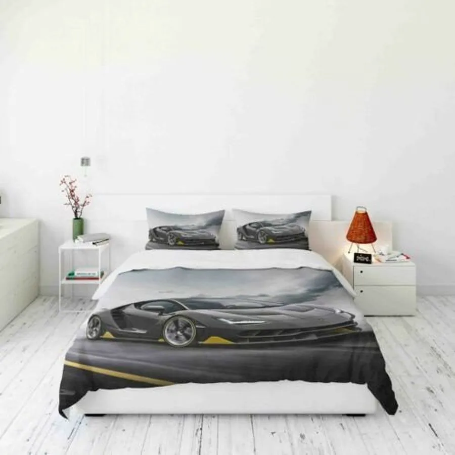 3D Black Super Car Bedding Sets Duvet Cover Bedroom, Quilt