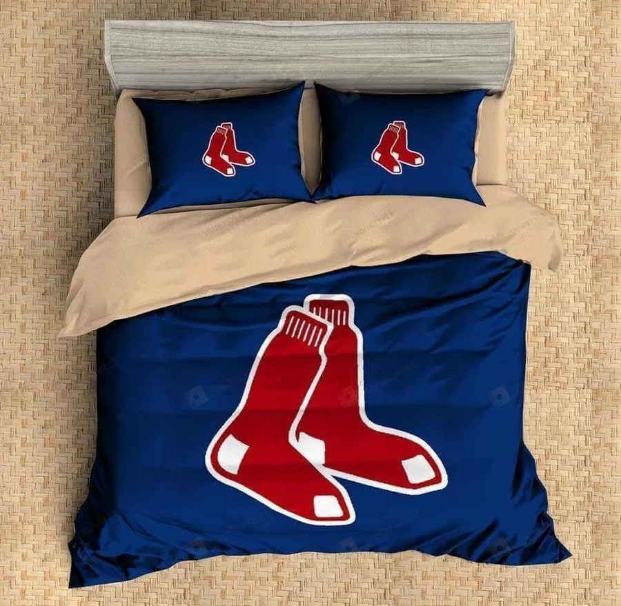 3D Boston Red Sox 3Pcs Duvet Cover Set Bedding Set Flat Sheet Pillowcases