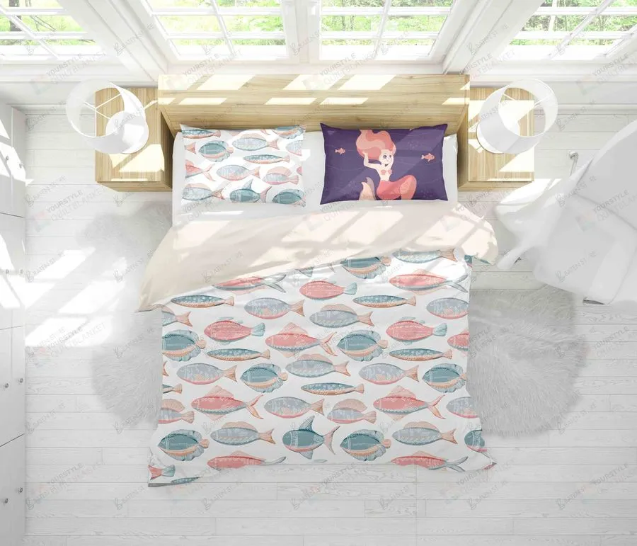 3D Cartoon Fish Bed Sheets Duvet Cover Bedding Set Great Gifts For Birthday Christmas Thanksgiving