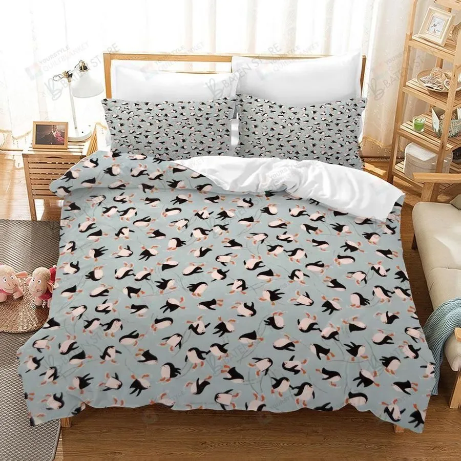 3D Cartoon Penguin Bed Sheets Duvet Cover Bedding Set Great Gifts For Birthday Christmas Thanksgiving
