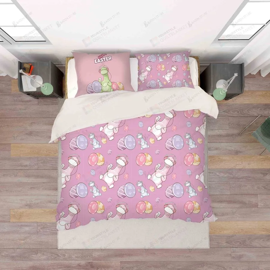 3D Cartoon Pink Hippo Bed Sheets Duvet Cover Bedding Set Great Gifts For Birthday Christmas Thanksgiving