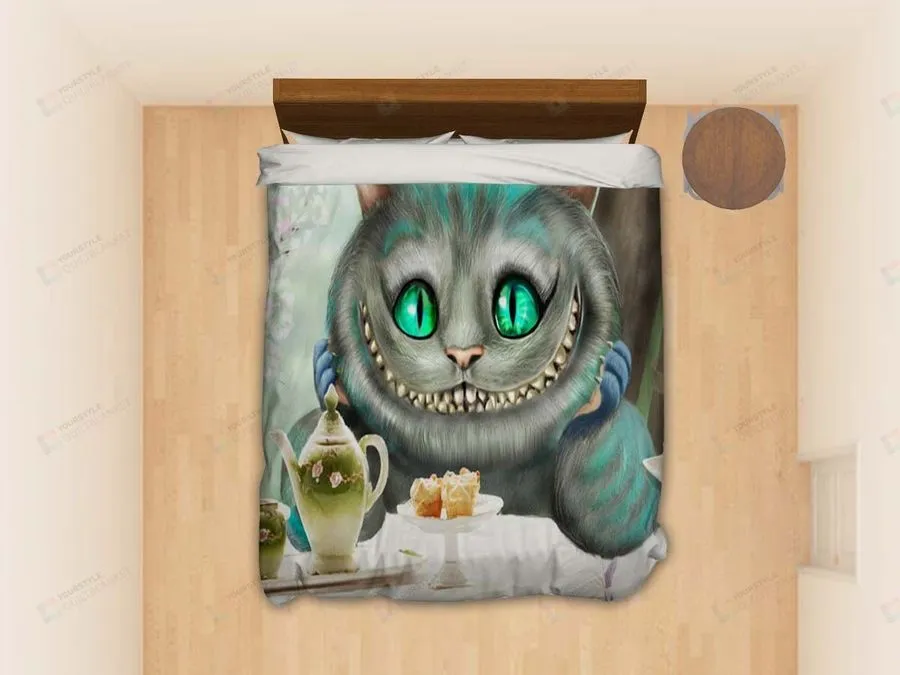 3D Cheshire Cat Alice In Wonderland Bedding Set (Duvet Cover &Amp Pillow Cases)