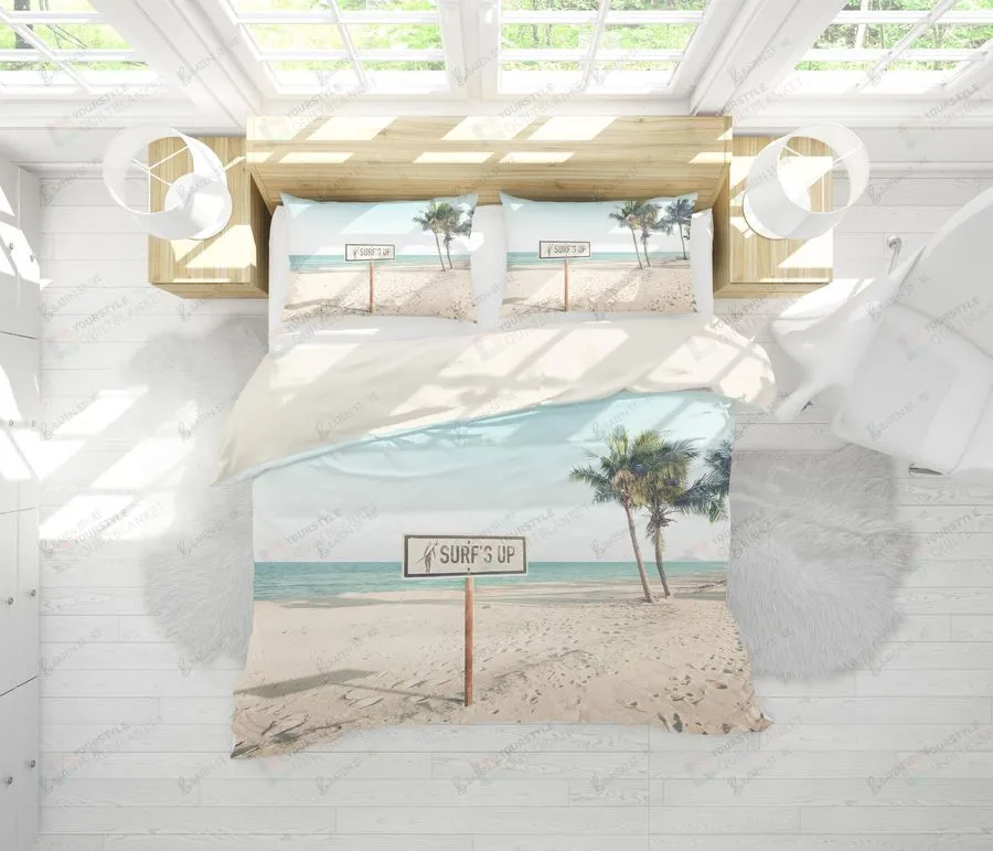 3D Coconut Tree Sea Beach Bed Sheets Duvet Cover Bedding Set Great Gifts For Birthday Christmas Thanksgiving