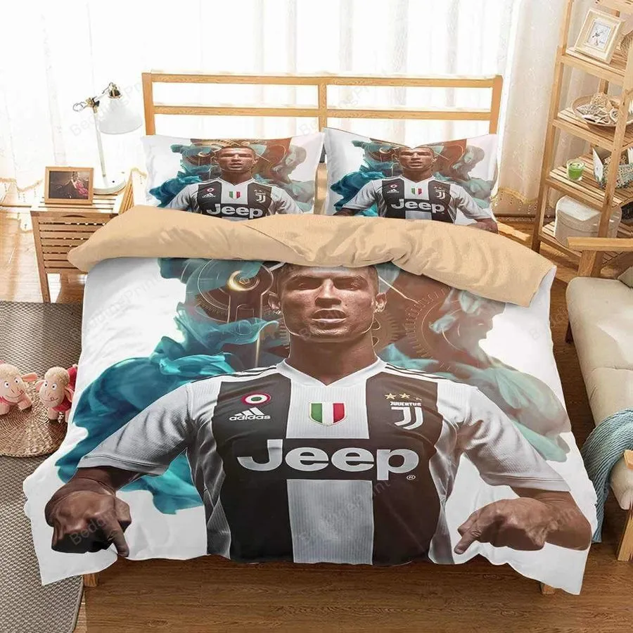 3D Cr7 Juventus Fc Bedding Set (Duvet Cover &Amp Pillow Cases)