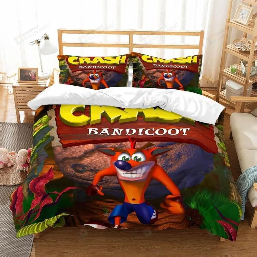3D Crash Bandicoot Et Duvet Cover Bedding Set