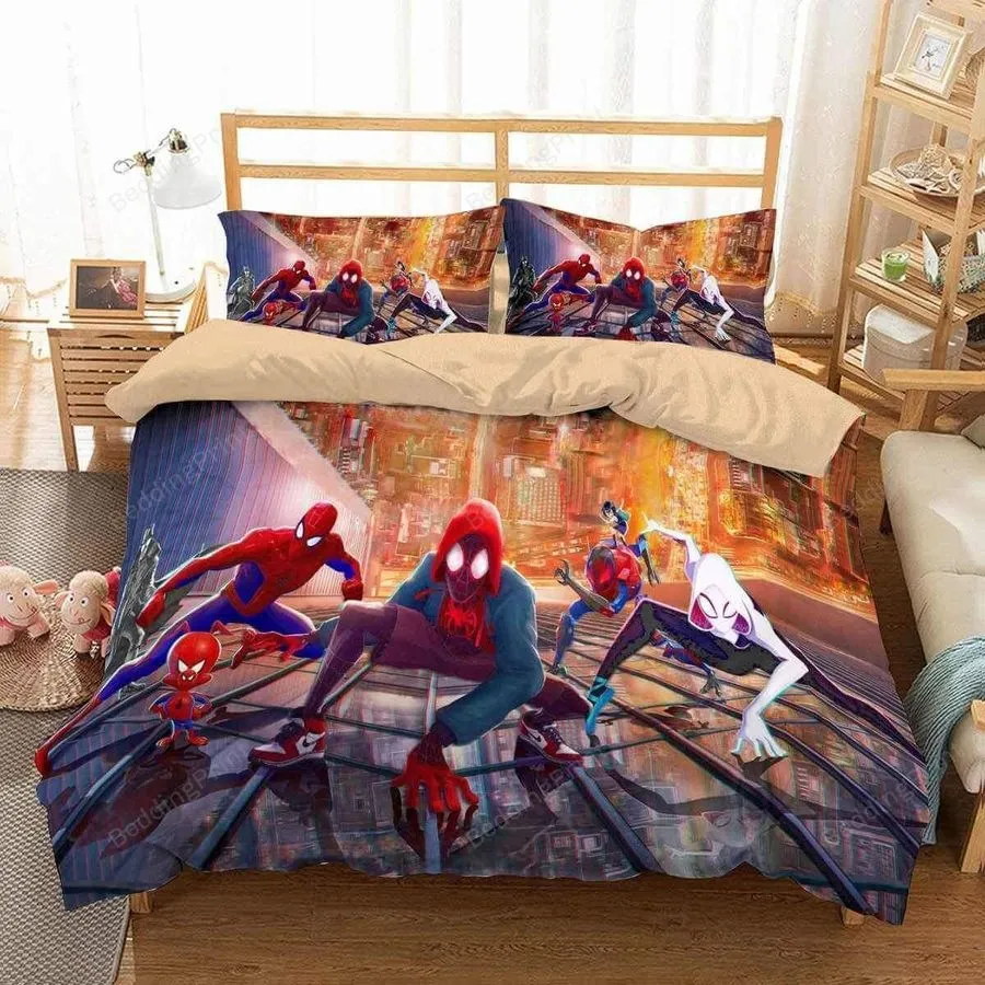 3D Customize Spider Man Into The Spider Verse Duvet Cover Bedding Set 1