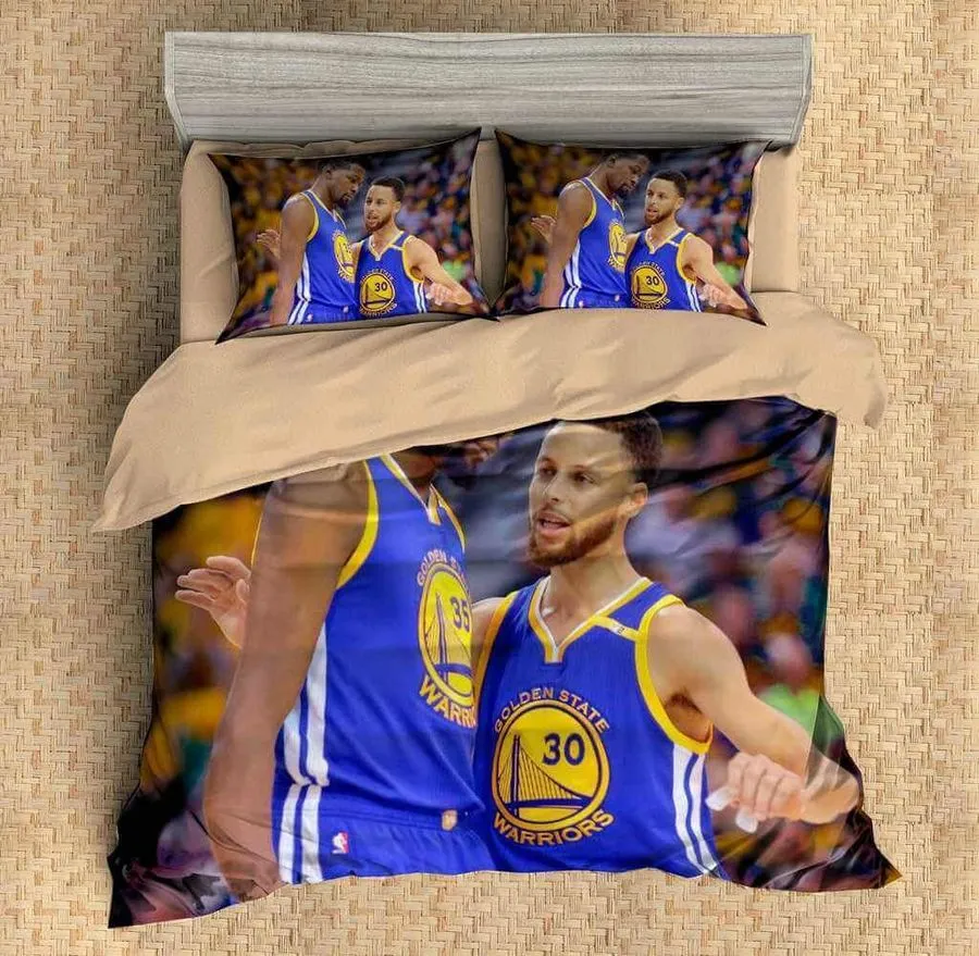 3D Customize Stephen Curry &Amp Kevin Durant Customized Duvet Cover Bedding Set