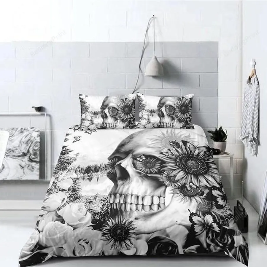3D Day Of The Dead Sugar Skull Bed Sheets Duvet Cover Bedding Sets