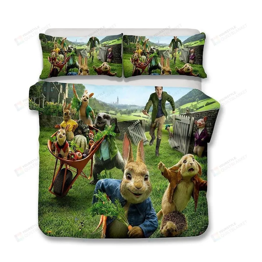 3D Design Peter Rabbit Bedding Set (Duvet Cover &Amp Pillow Cases)