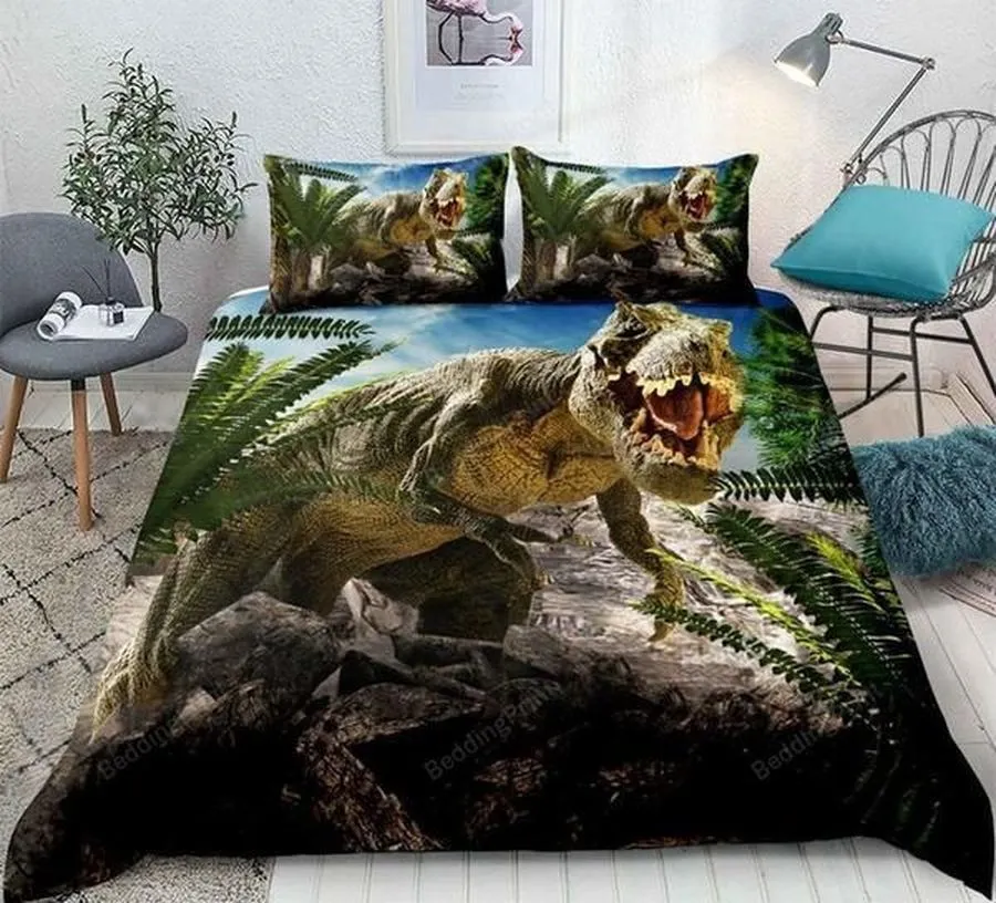 3D Dinosaur Destroy Park Bed Sheets Duvet Cover Bedding Sets