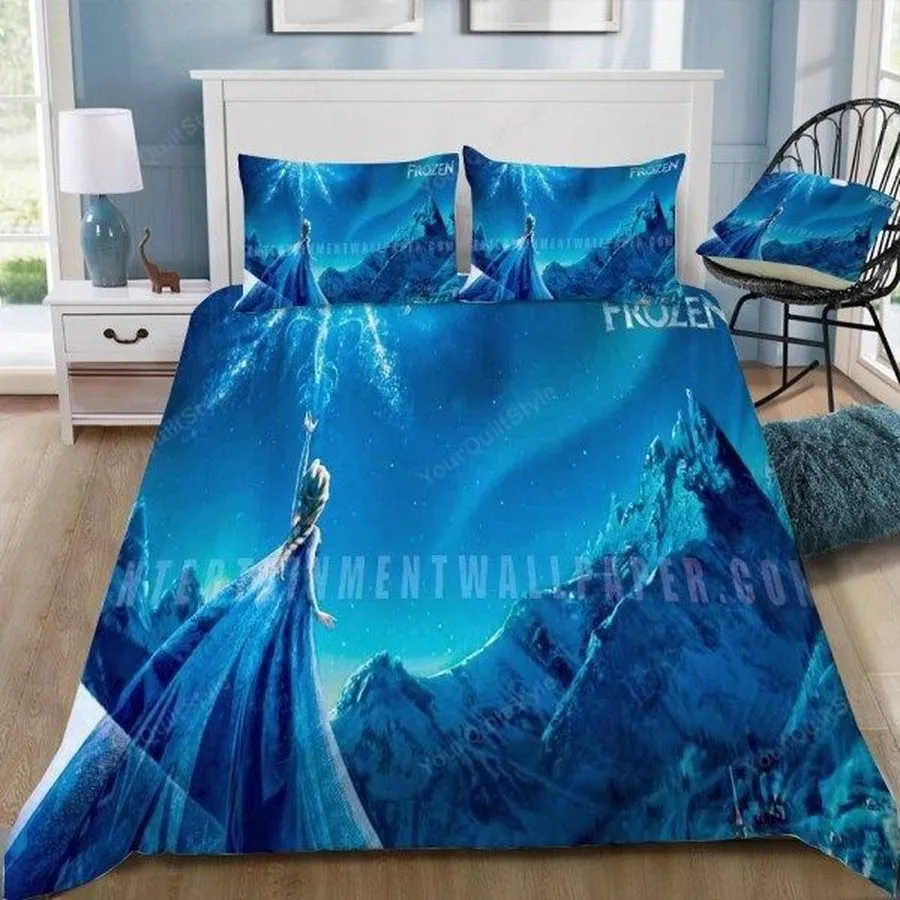 3D Disney Frozen Elsa The Lonely Ice Queen Bedding Set (Duvet Cover &Amp Pillow Cases)