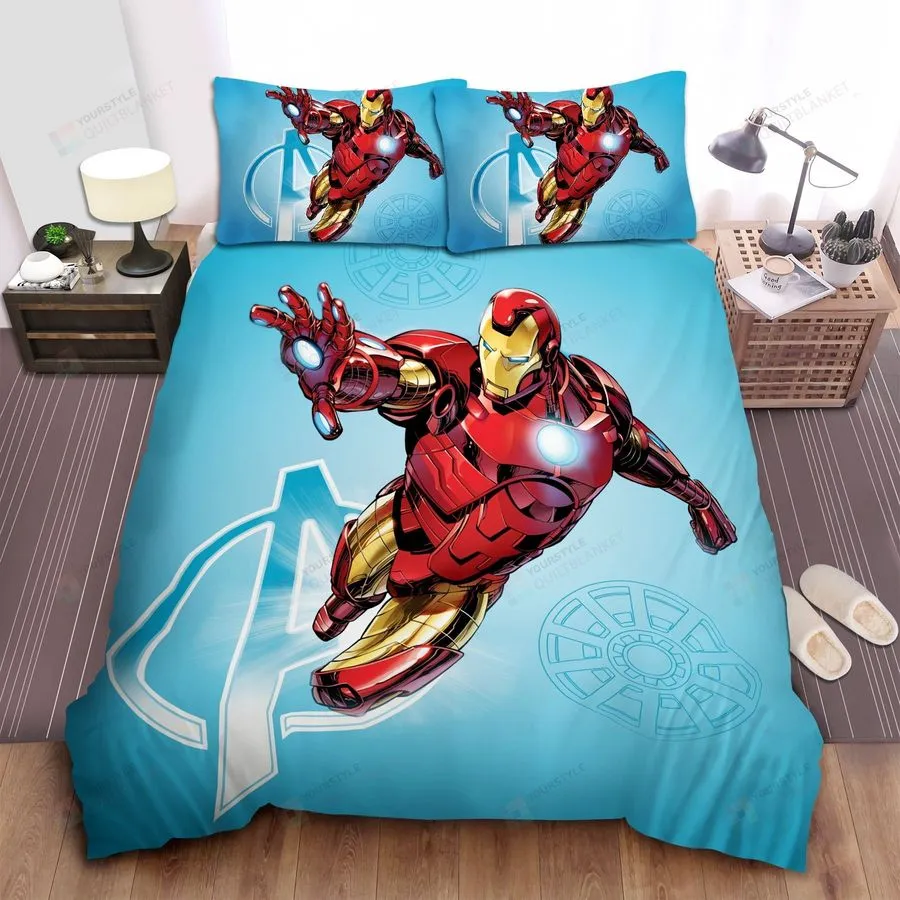 3D Disney Marvel Avengers Iron Man Superhero Bedding Set (Duvet Cover &Amp Pillow Cases)