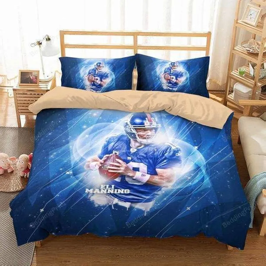 3D Eli Manning New York Giants Bedding Set (Duvet Cover &Amp Pillow Cases)