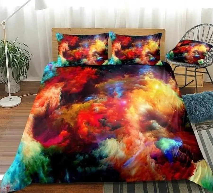 3D Galaxy Colorful Clouds Bed Sheets Duvet Cover Bedding Sets