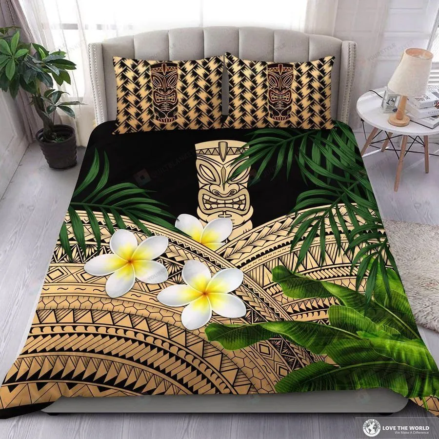 3D Hawaii Tiki Mask Cotton Bed Sheets Spread Comforter Duvet Cover Bedding Sets