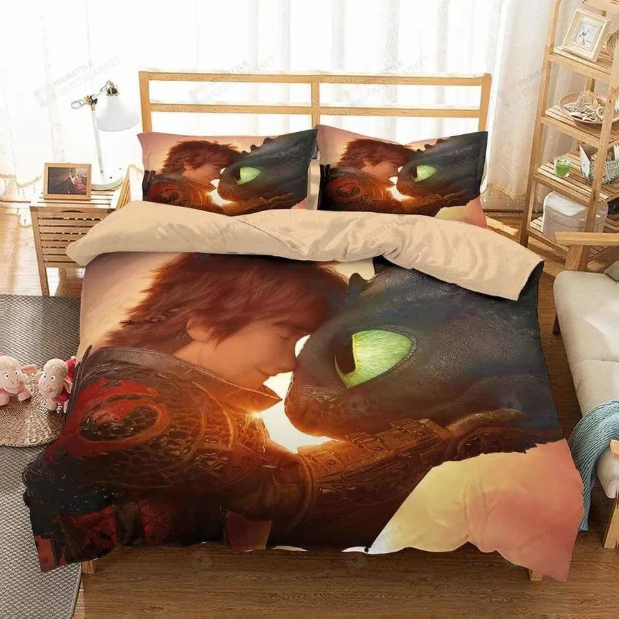 3D How To Train Your Dragon 3 Duvet Cover Bedding Set