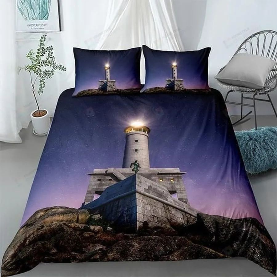 3D Lighthouse Landscape Cotton Bed Sheets Spread Comforter Duvet Cover Bedding Sets