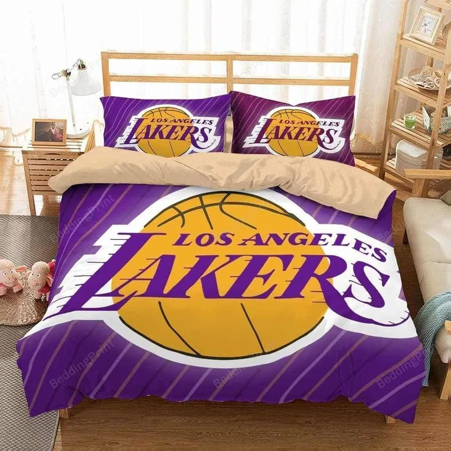 3D Los Angeles Lakers Duvet Cover Bedding Set 1