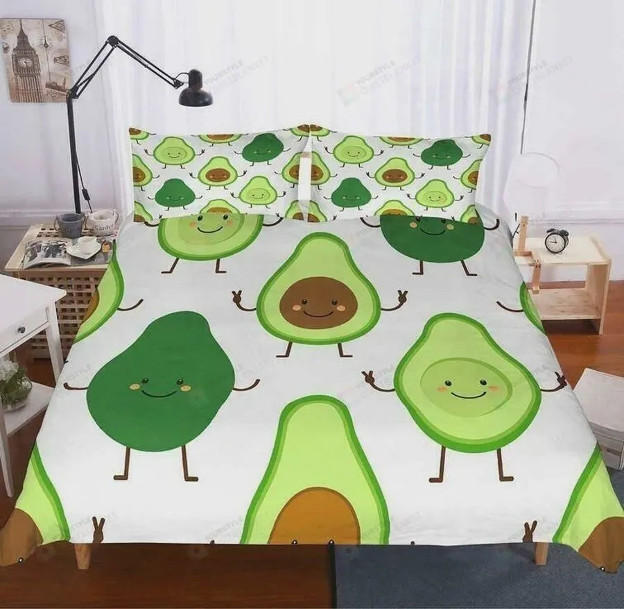 3D Lovely Cartoon Avocado Bedding Set (Duvet Cover &Amp Pillow Cases)