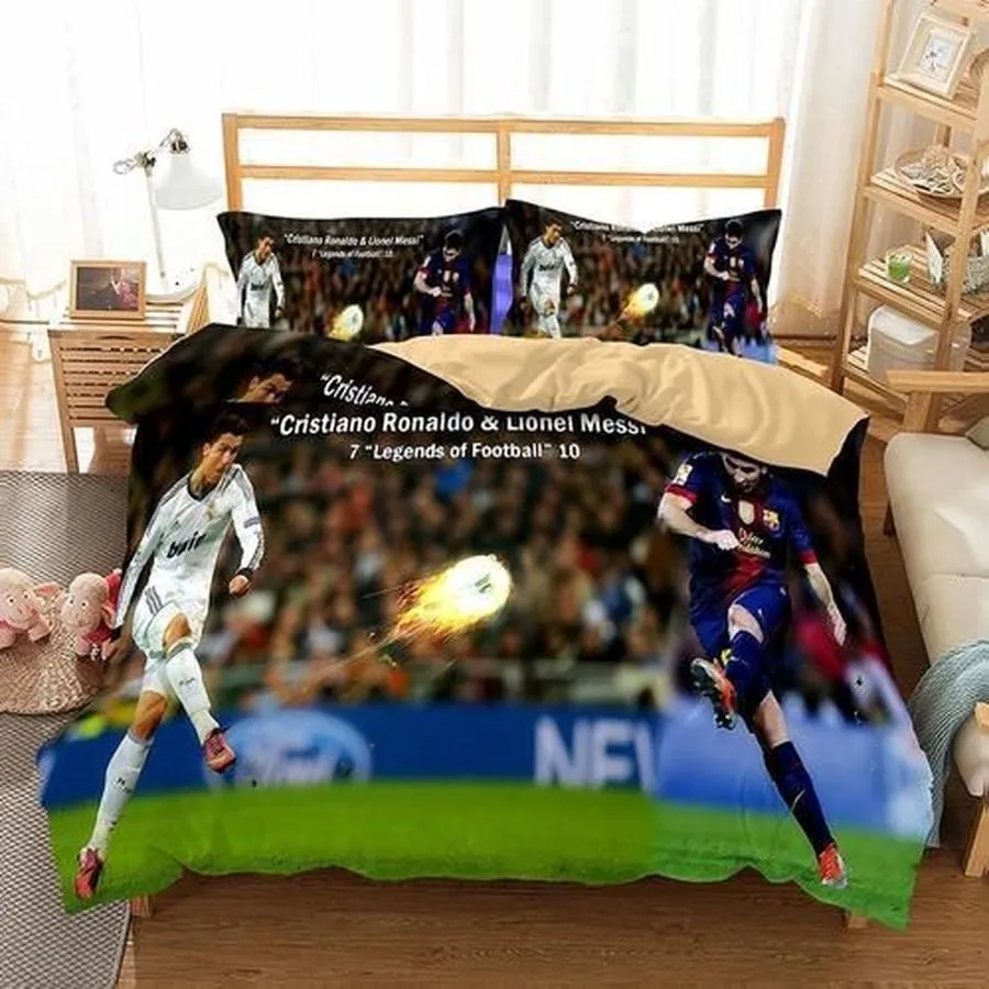 3D Mattress Football Team Bedding Sets Duvet Covers Real Madrid With Cristiano Ronaldo
