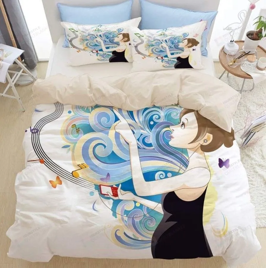 3D Music For Pregnant Mom Cotton Bed Sheets Spread Comforter Duvet Cover Bedding Sets